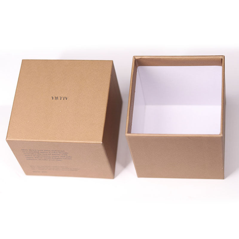 Recyclable Kraft Cardboard Gift Packaging Box with Lids for Candle