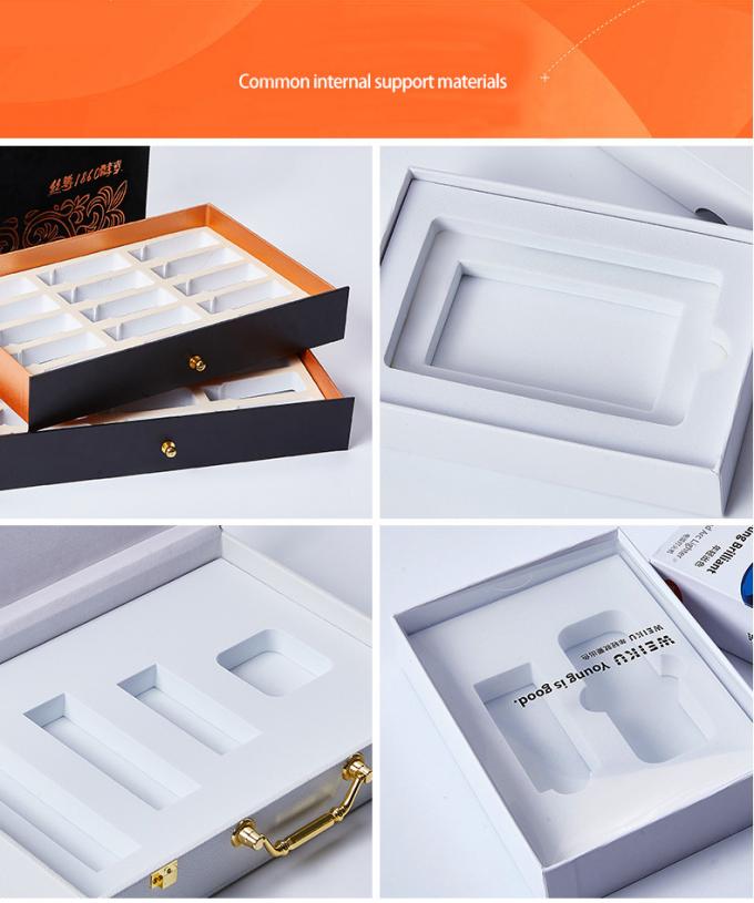 Luxury Chocolate Candy Packaging Gift Boxes With Ribbon , Recycled Paperboard Rectangular Packaging Box 3