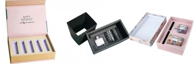 Custom Empty Magnetic Gift Pack Boxes With Colorful Printing And White Foam Insert 2