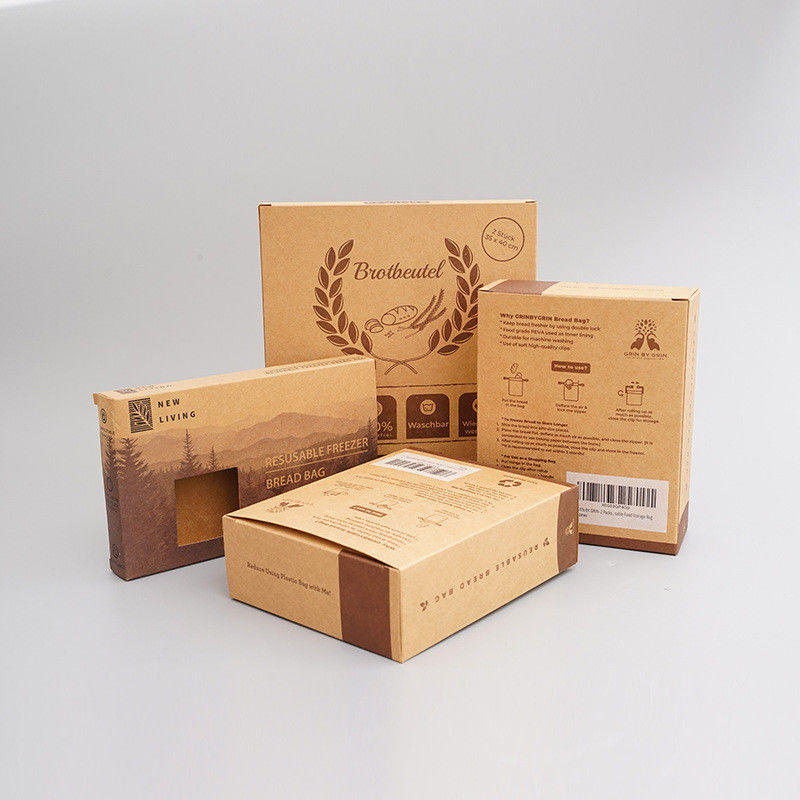 Eco Friendly Folding Carton Boxes Printing Bright Custom Color For Bread Bag