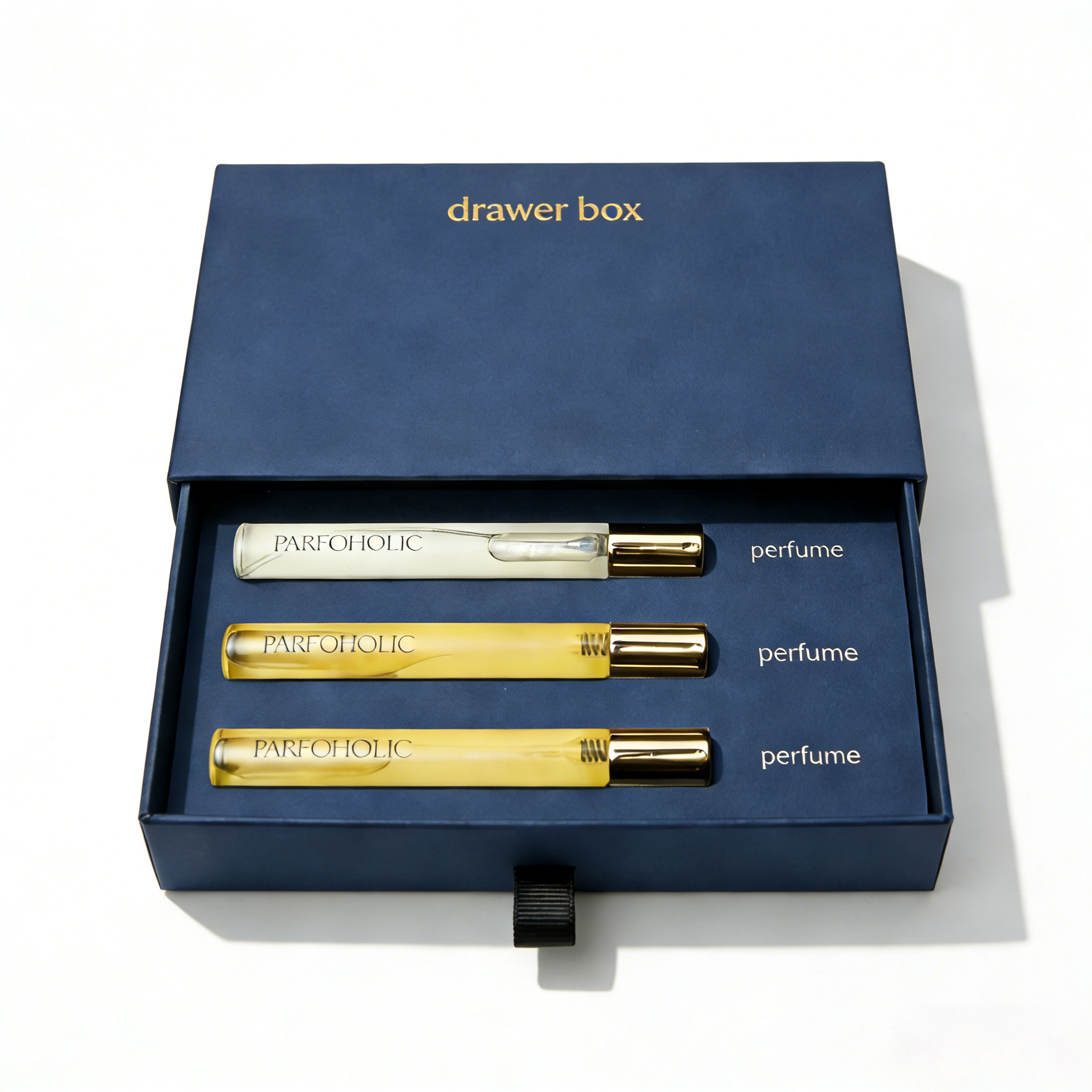 How Custom Drawer Boxes Elevate Luxury Perfume Discovery Sets