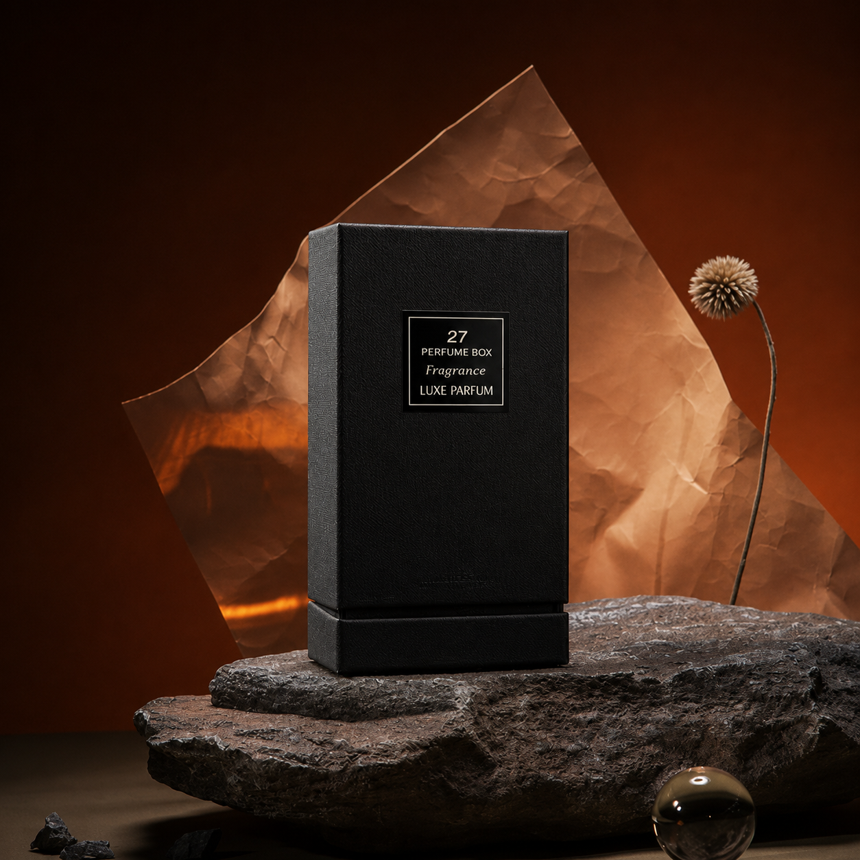 Crafted for premium tall perfume, cologne, and serum bottles, our vertical matte black rigid perfume boxes deliver moody, minimalist dark luxury branding that resonates with masculine, woody, smoky, and niche fragrance lines. This two-piece telescope rigi
